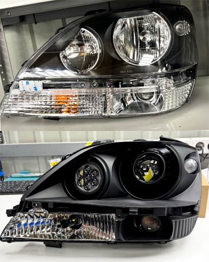 Установка Bi-LED линз